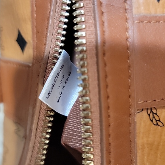 MCM EUC Visetos Monogram Barrel Bag Handbag Cognac Tube Purse - Picture 13 of 13